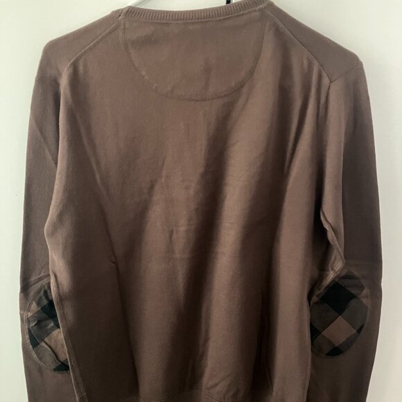 Burberry Men's Logo Elbow Check Sweater - Picture 2 of 7